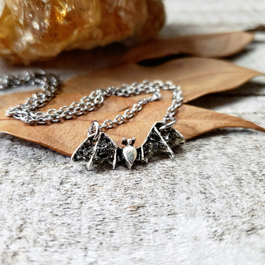 Obsidian Bat necklace