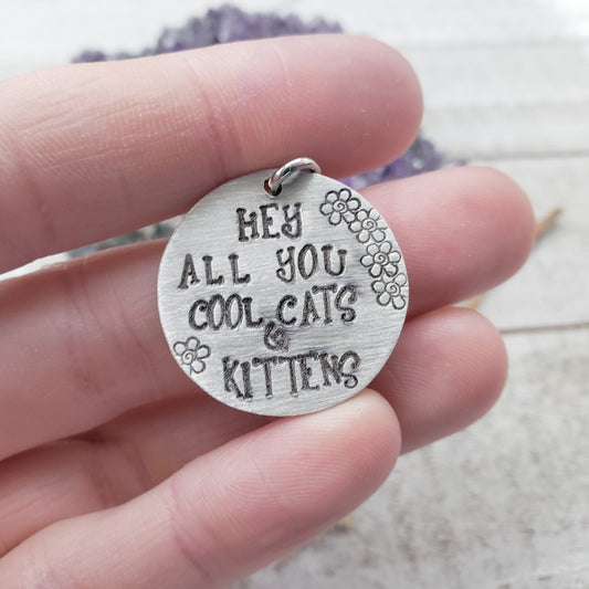 Cool cats and kittens necklace