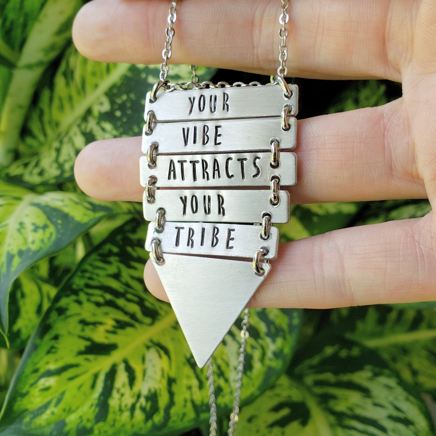 Your vibe attracts your tribe Cascade necklace