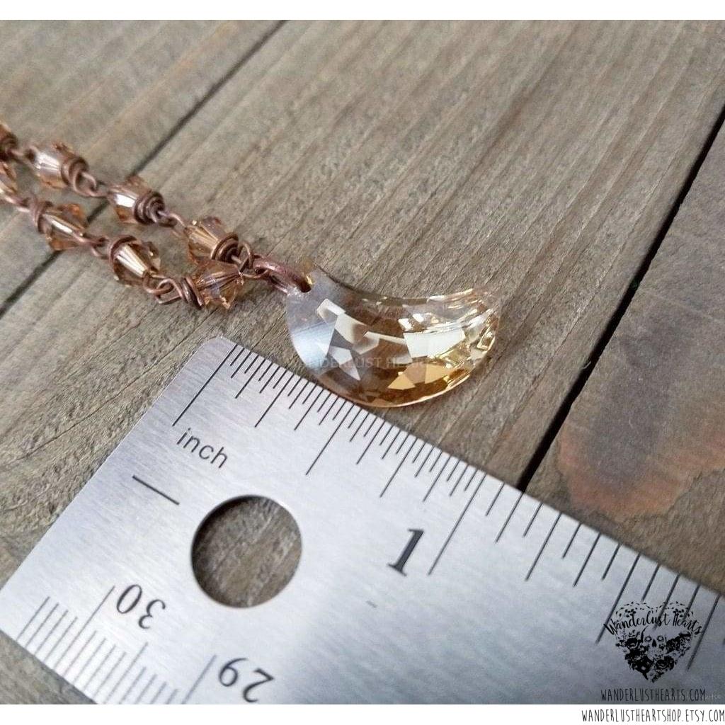 Amber moon Crystal jewelry set-Wanderlust Hearts