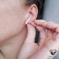 Aura Quartz crystal stud earrings-Wanderlust Hearts