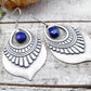 Lapis lazuli shield earrings
