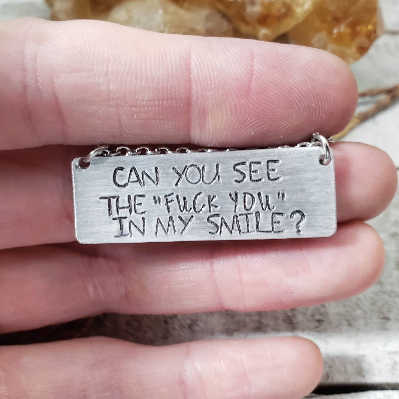 F*ck you smile necklace