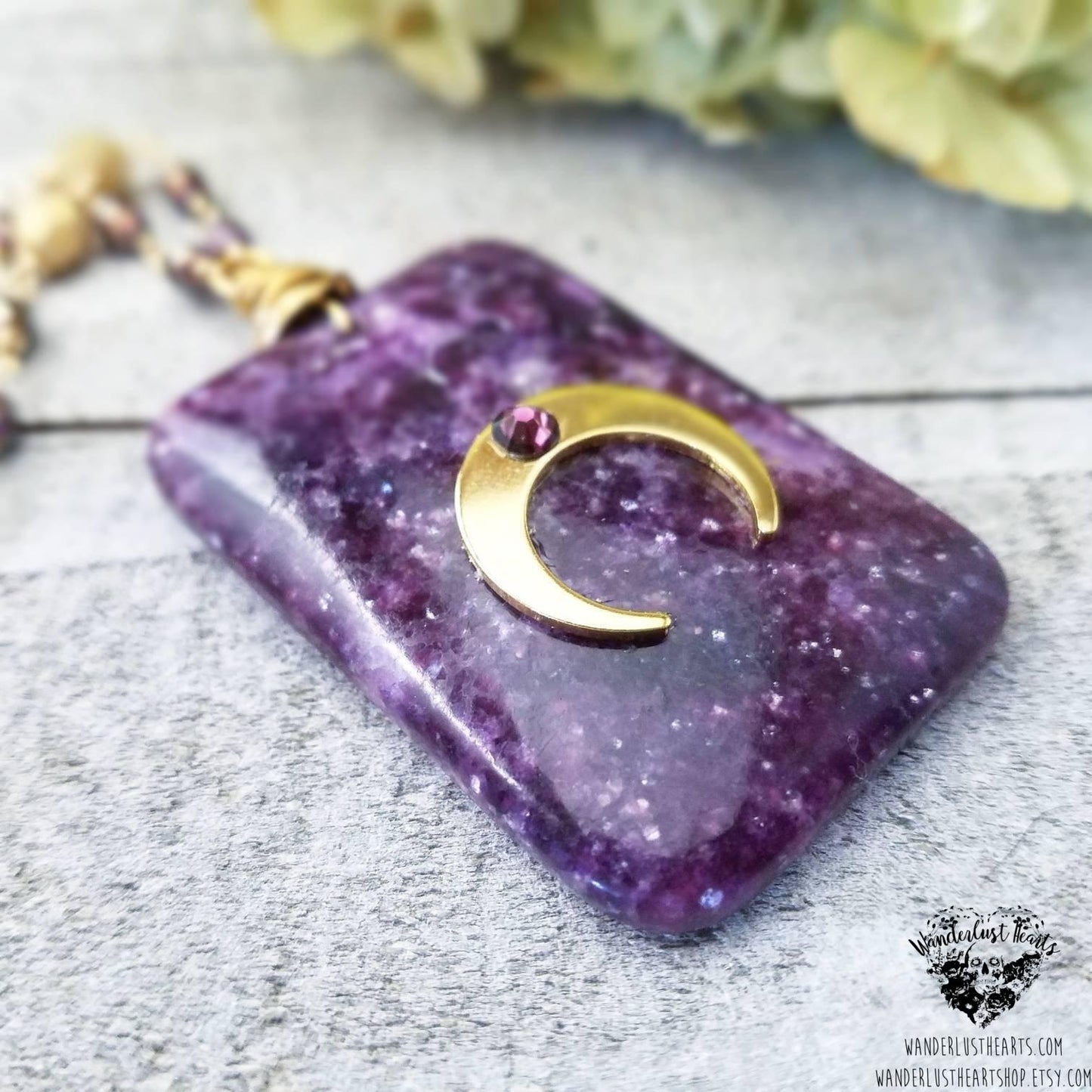 Galaxy Moon necklace-Wanderlust Hearts