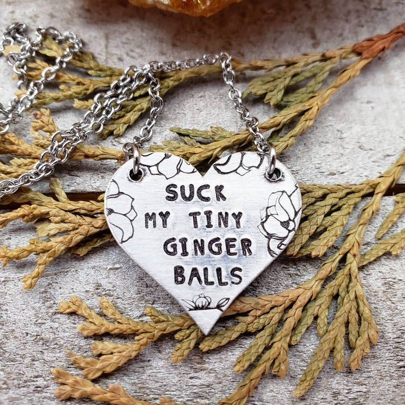 Suck my tiny ginger balls necklace