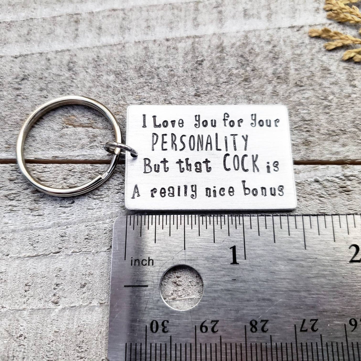 I love your personality keychain