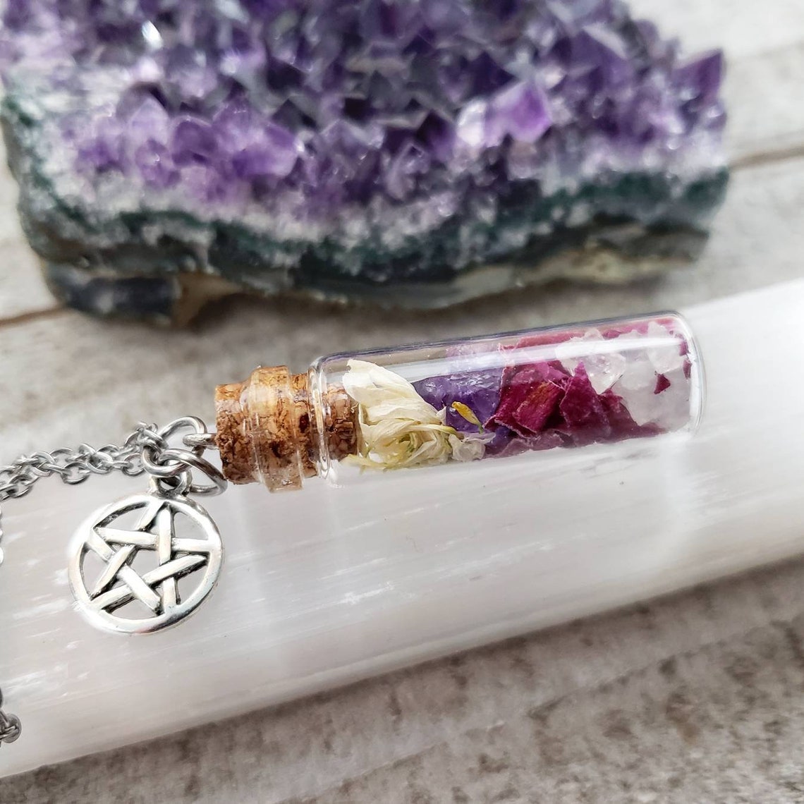Travel intention vial necklace