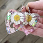 Floral planchette earrings