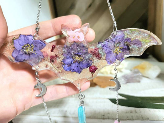 Floral bat suncatcher