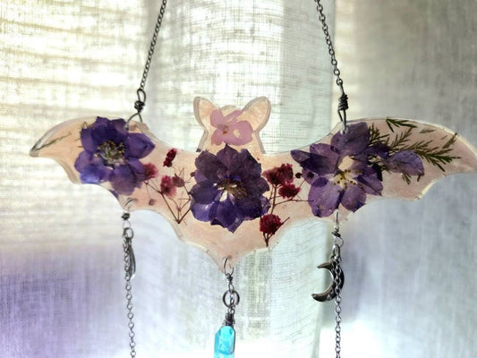 Floral bat suncatcher