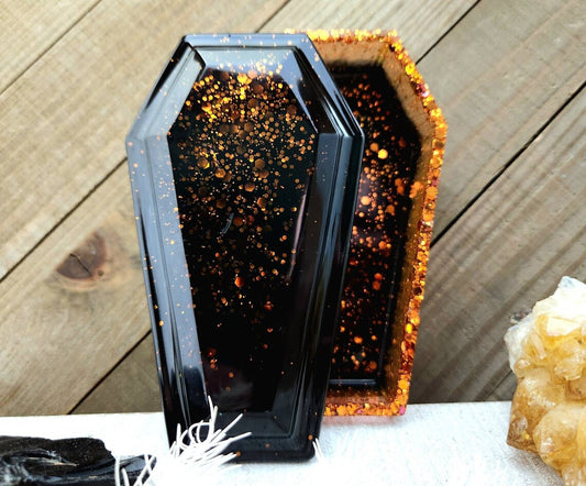 Orange drip Coffin trinketbox