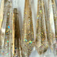 Gold crystal Icicle ornament 6PC Set