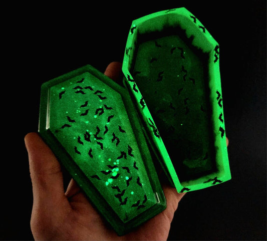 Glow bats Coffin trinket box