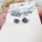 Raw Sapphire stud earrings