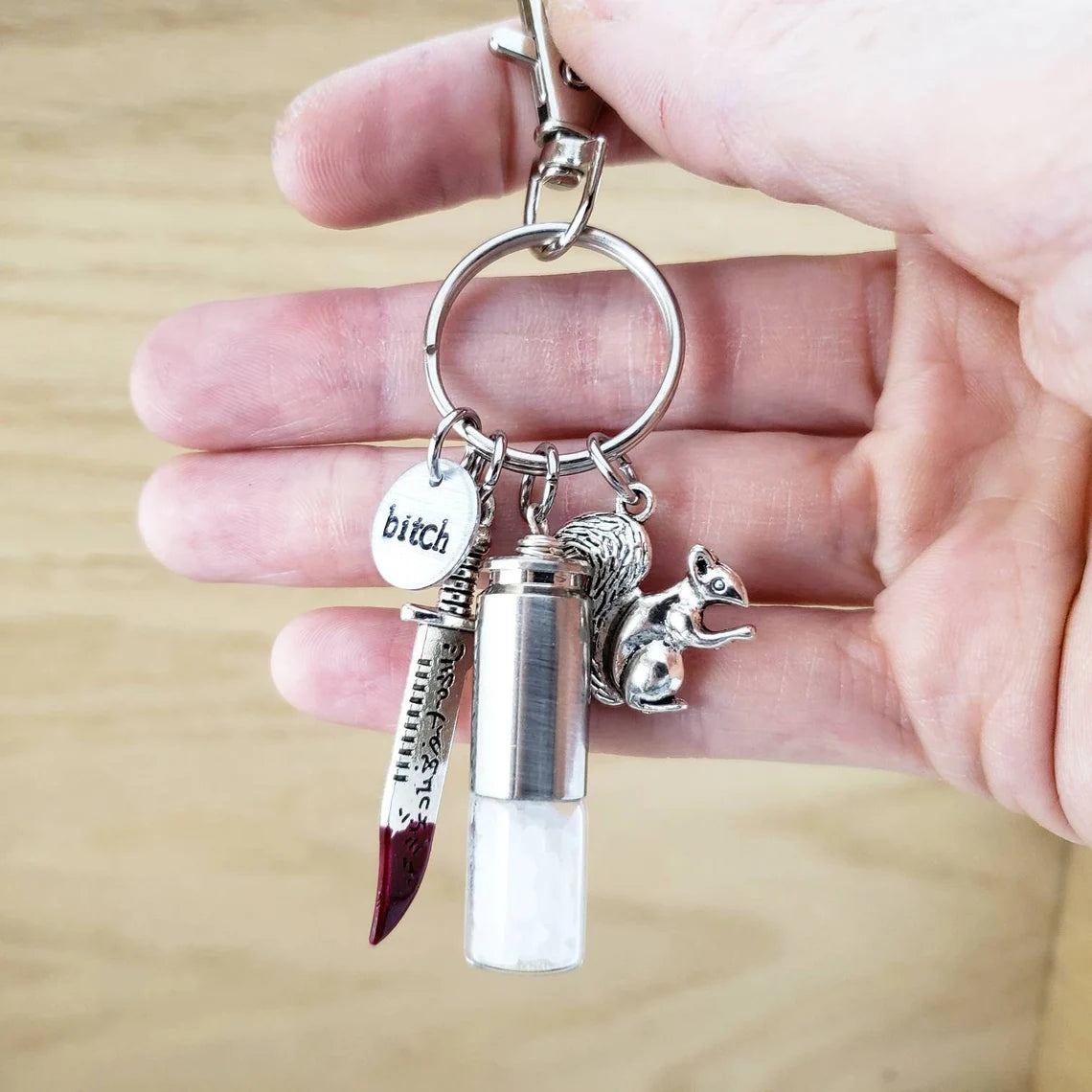 Supernatural BFF keychain - silver finish