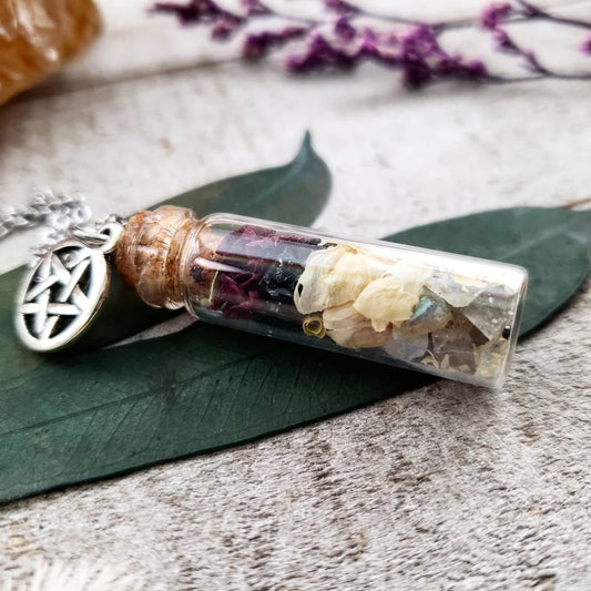 Banishing intention spell necklace