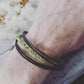 Peridot leather bracelet