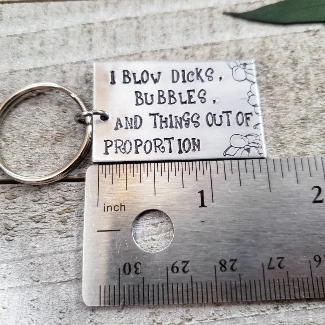 Out of proportion keychain