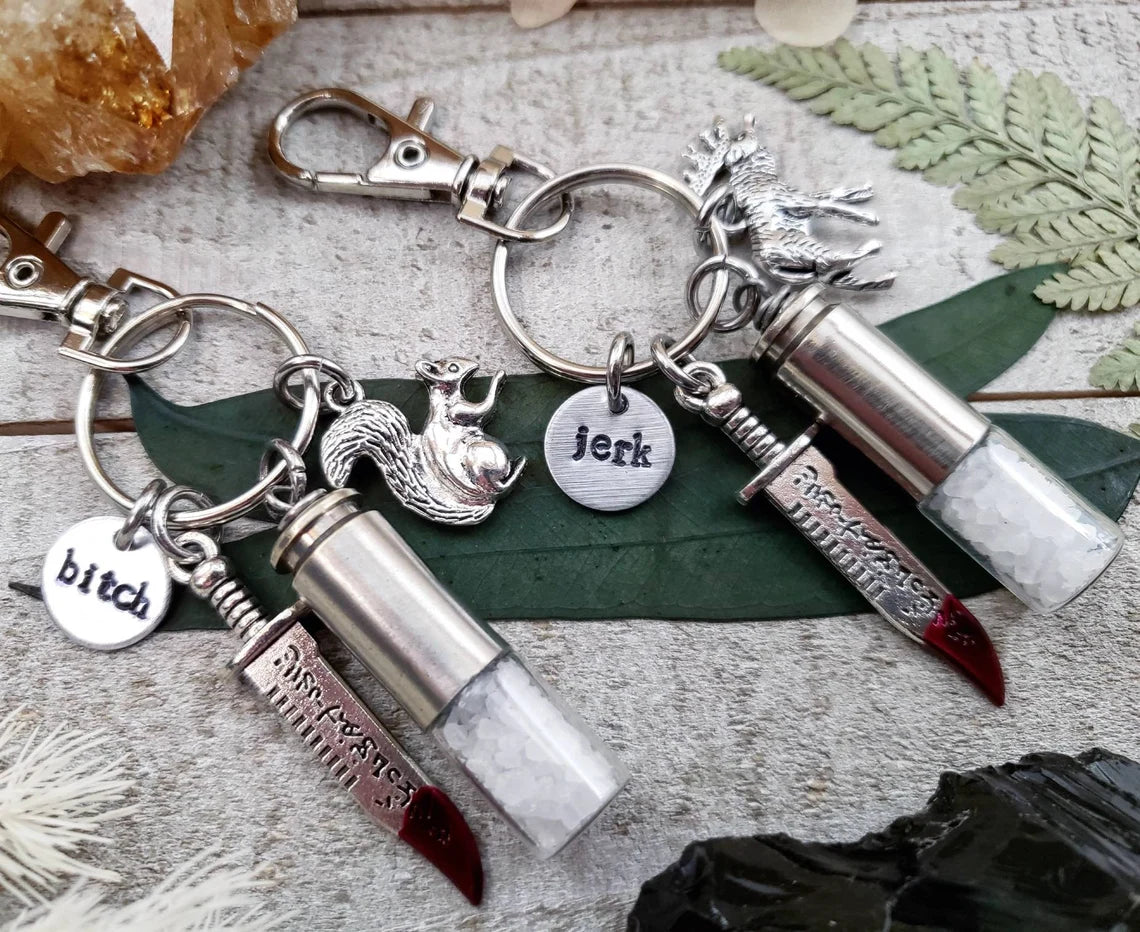 Supernatural BFF keychain - silver finish