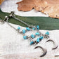 Turquoise stud duster earrings