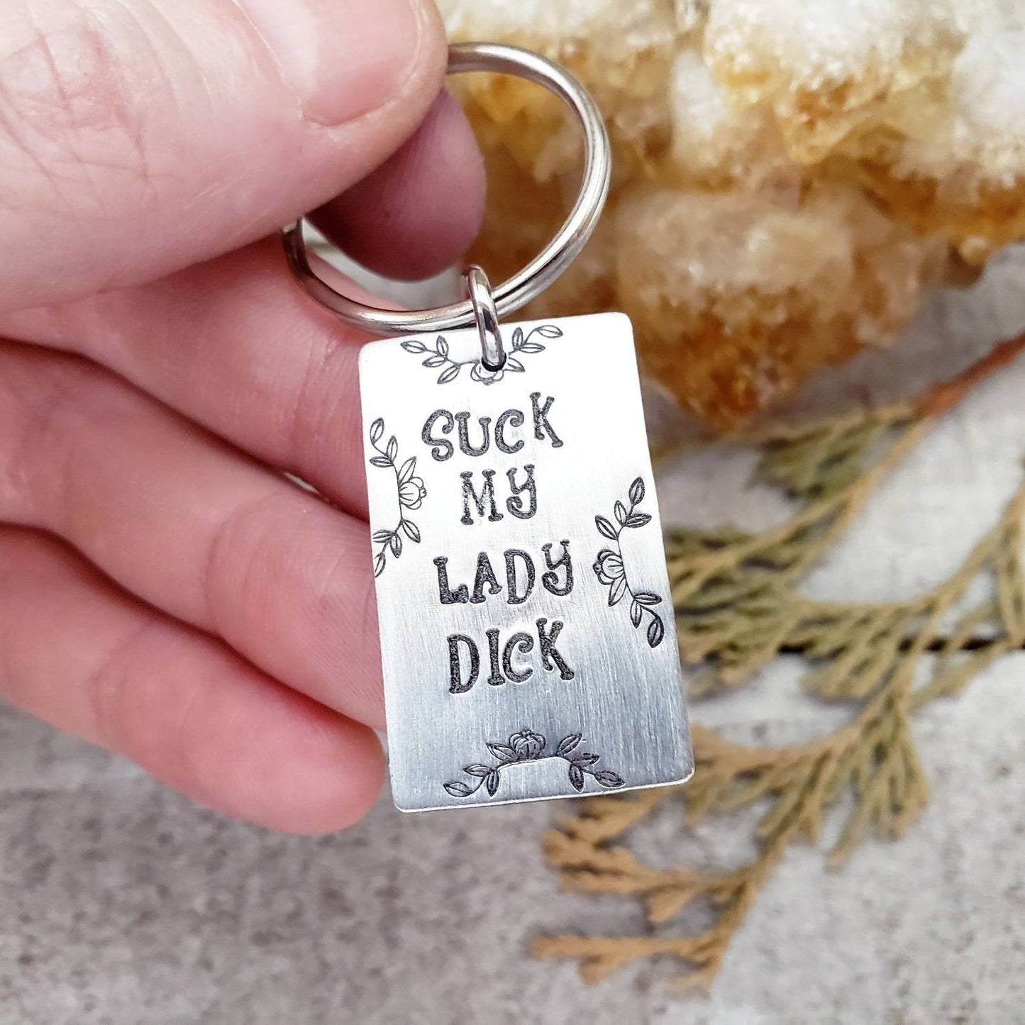 Suck my lady dick keychain