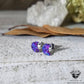 Lavender Opal moon stud earrings-Wanderlust Hearts