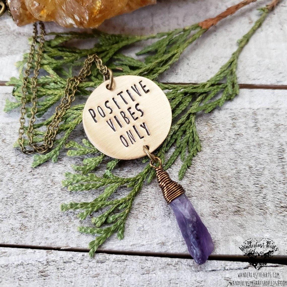 Positive vibes only necklace