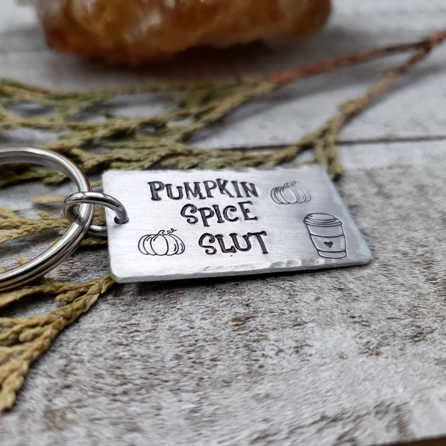 Pumpkin spice slut keychain