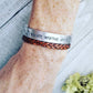 Radiate positive vibes stamped cuff bracelet-Wanderlust Hearts
