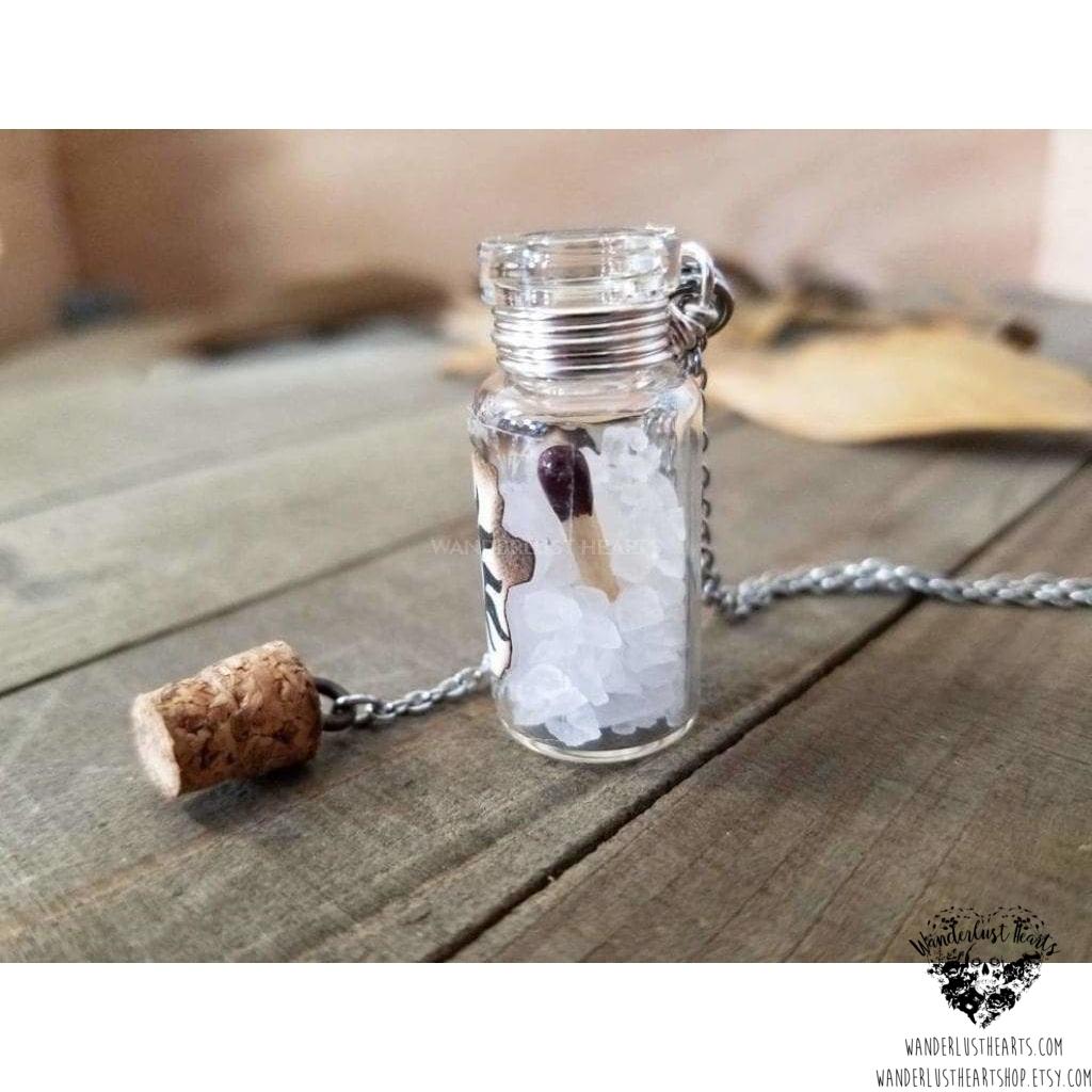 Supernatural anti possession salt vial necklace-Wanderlust Hearts