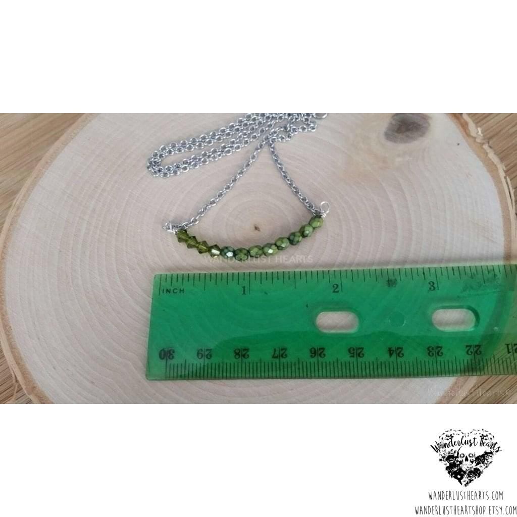 Swarovski crystal Snake print bar necklace-Wanderlust Hearts