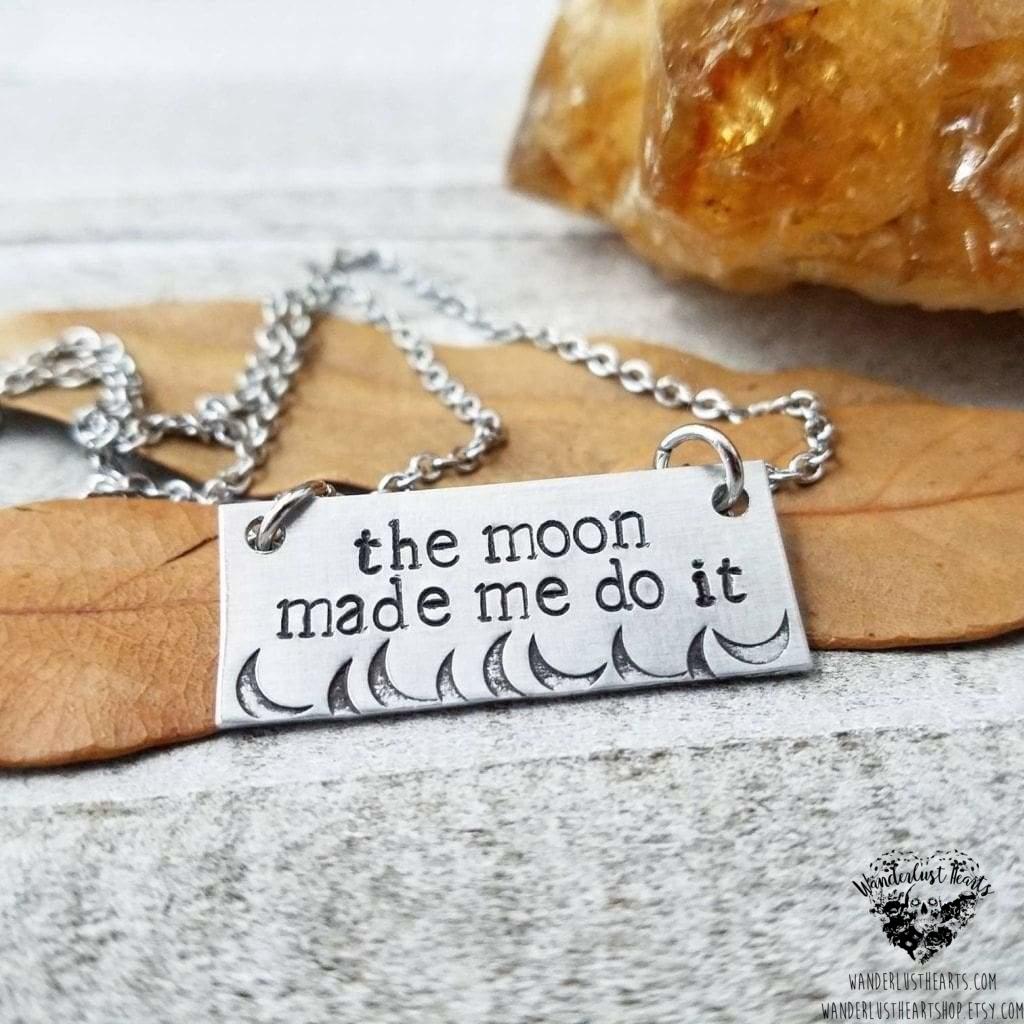The moon made me do it Necklace-Wanderlust Hearts