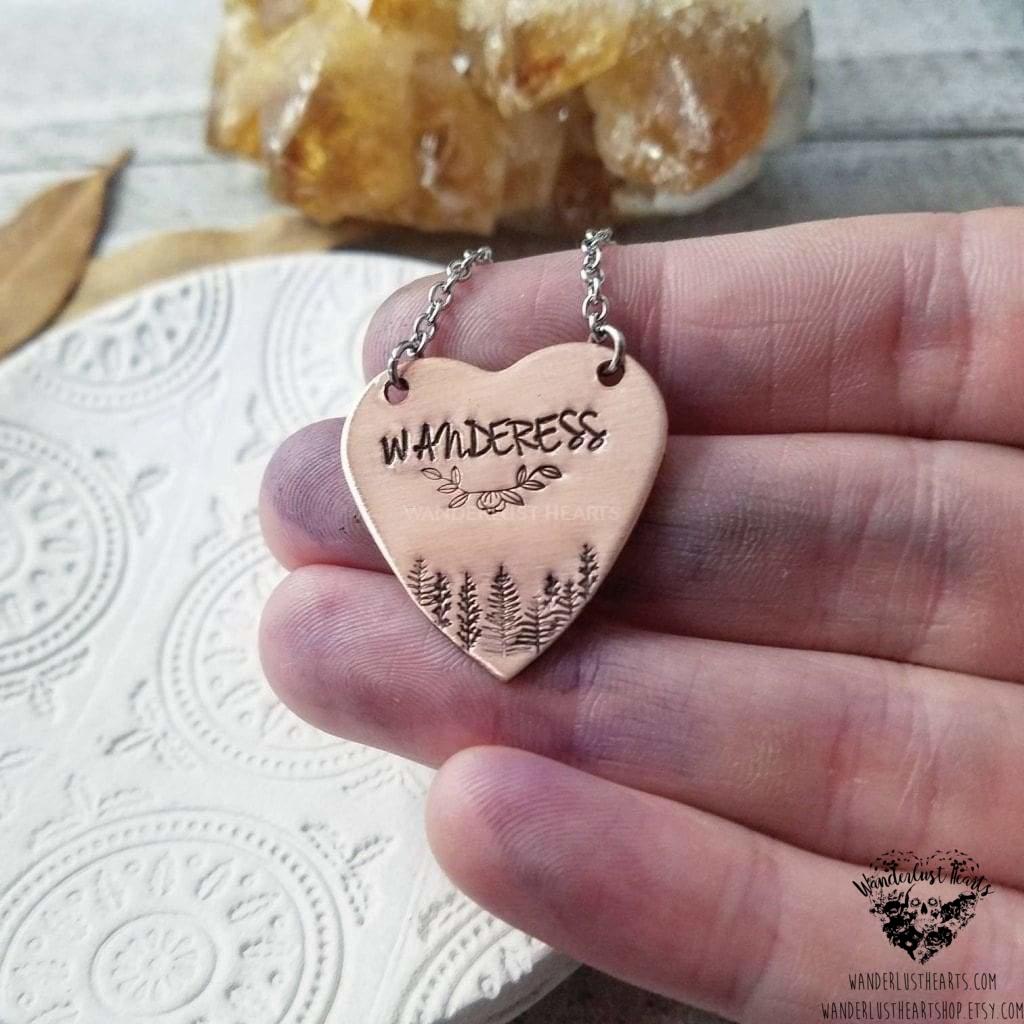 Wanderess heart necklace-Wanderlust Hearts