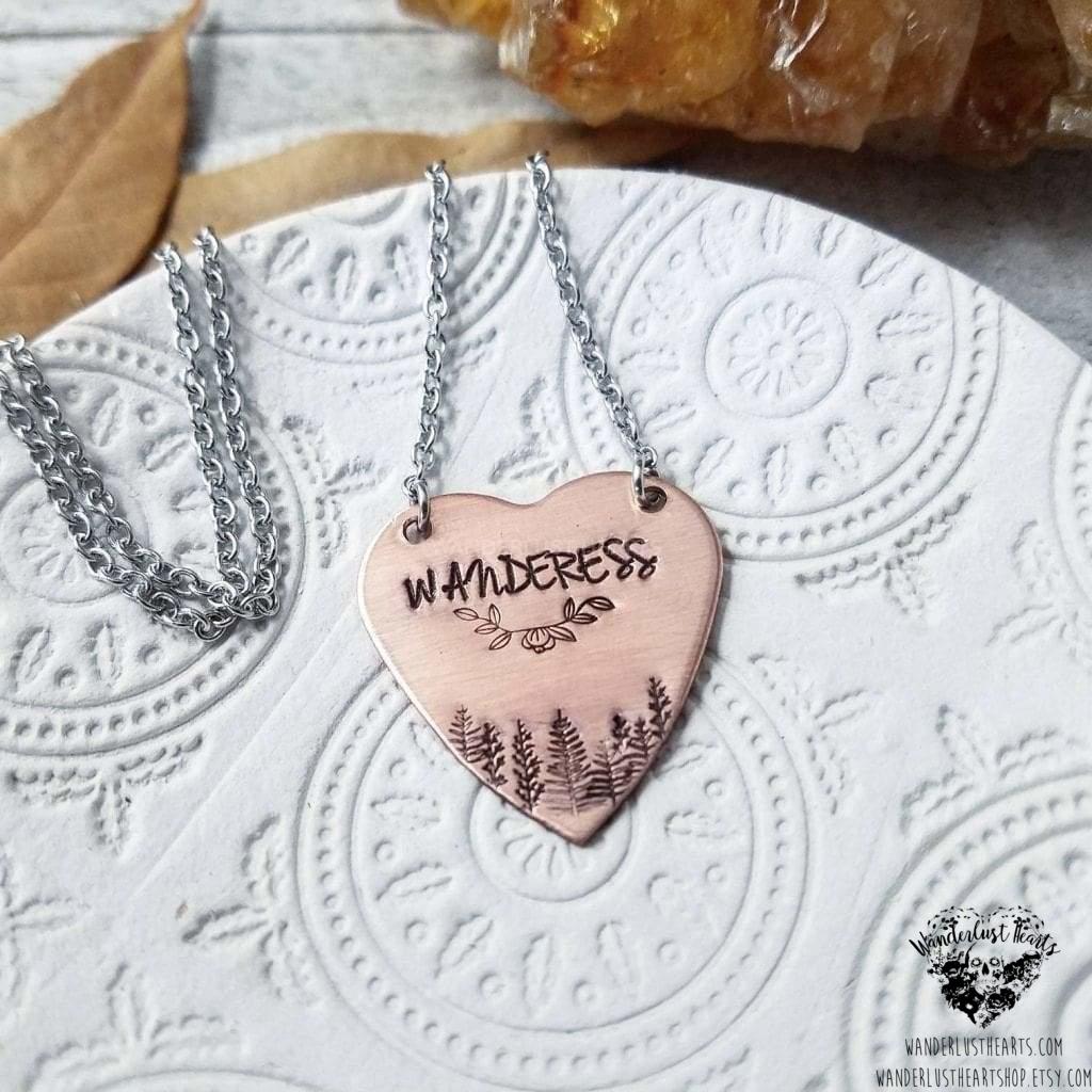 Wanderess heart necklace-Wanderlust Hearts