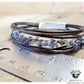 Water Sapphire leather bracelet-Wanderlust Hearts