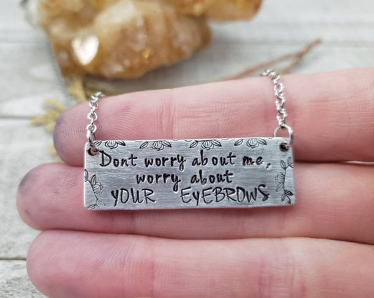Worry about your eyebrows necklace