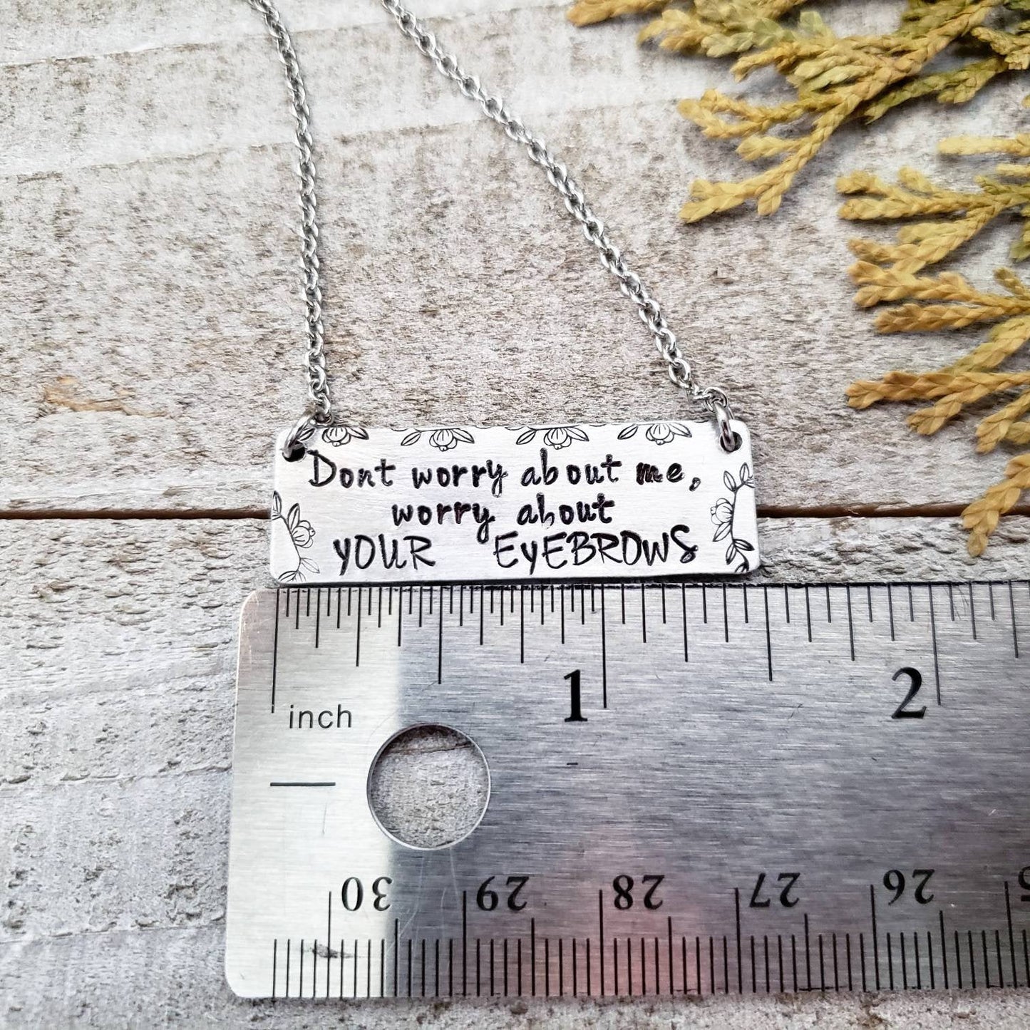Worry about your eyebrows necklace